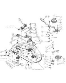 Deck Assembly 44 2009 And After Diagram and Parts List for Z-FORCE44 17AF3AGL-17AF3AGL010 Cub Cadet Lawn Tractor